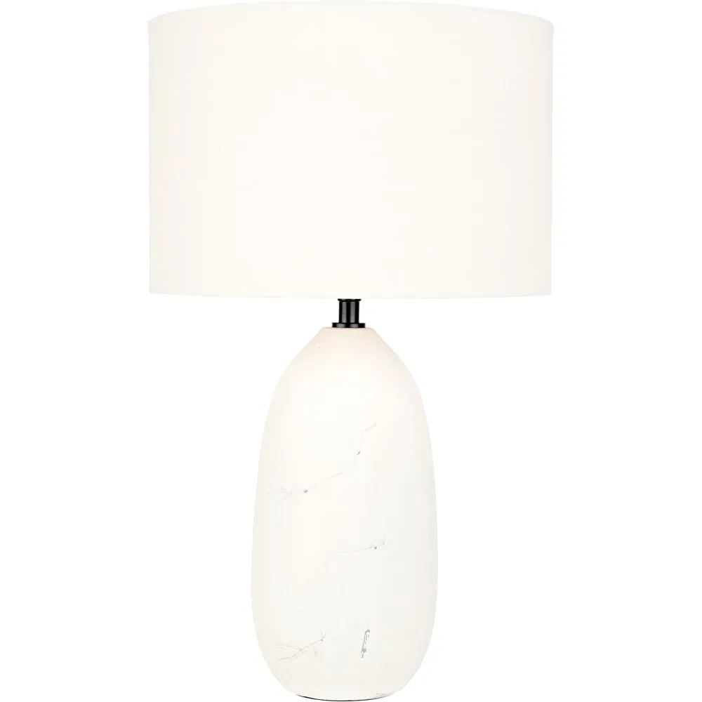 Erika Dome Table Lamp - White, Ceramic image