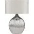 Gemini Etched Ceramic Table Lamp - Silver