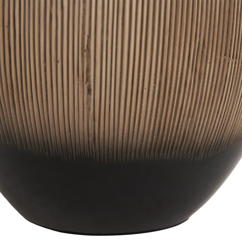 Greta Textured Ceramic Table Lamp - Brown