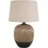 Greta Textured Ceramic Table Lamp - Brown