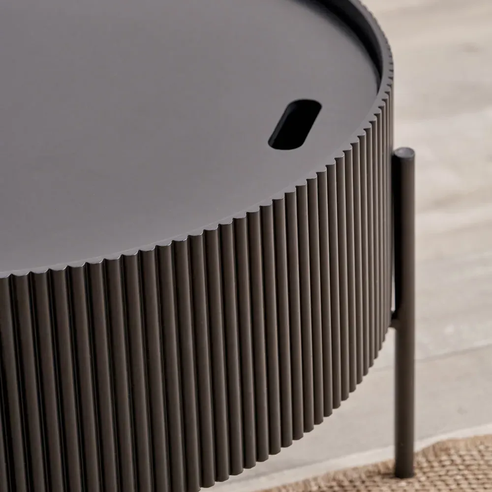 Henderson Coffee Table with Storage - Black, Wood