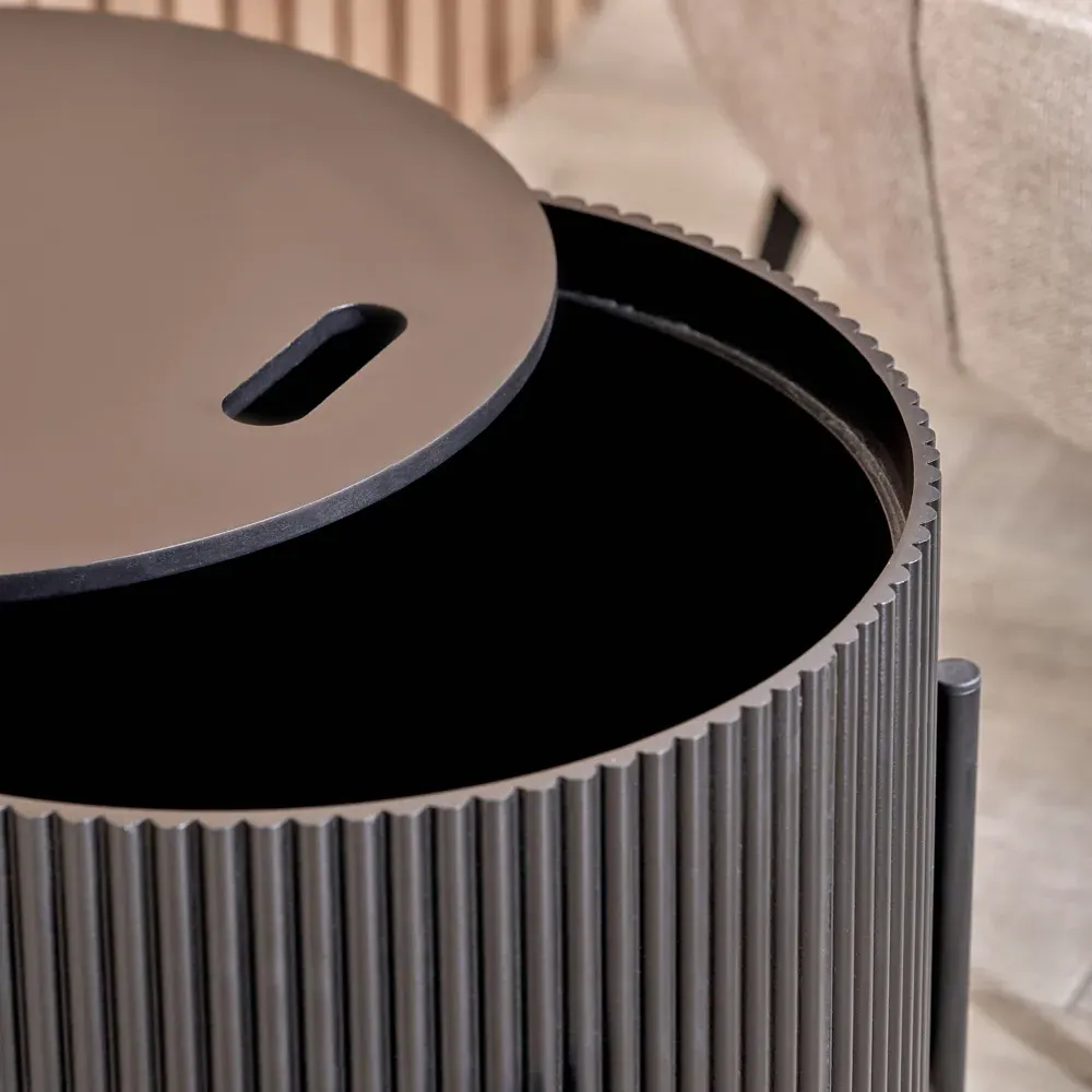 Henderson Side Table with Storage - Black, Wood