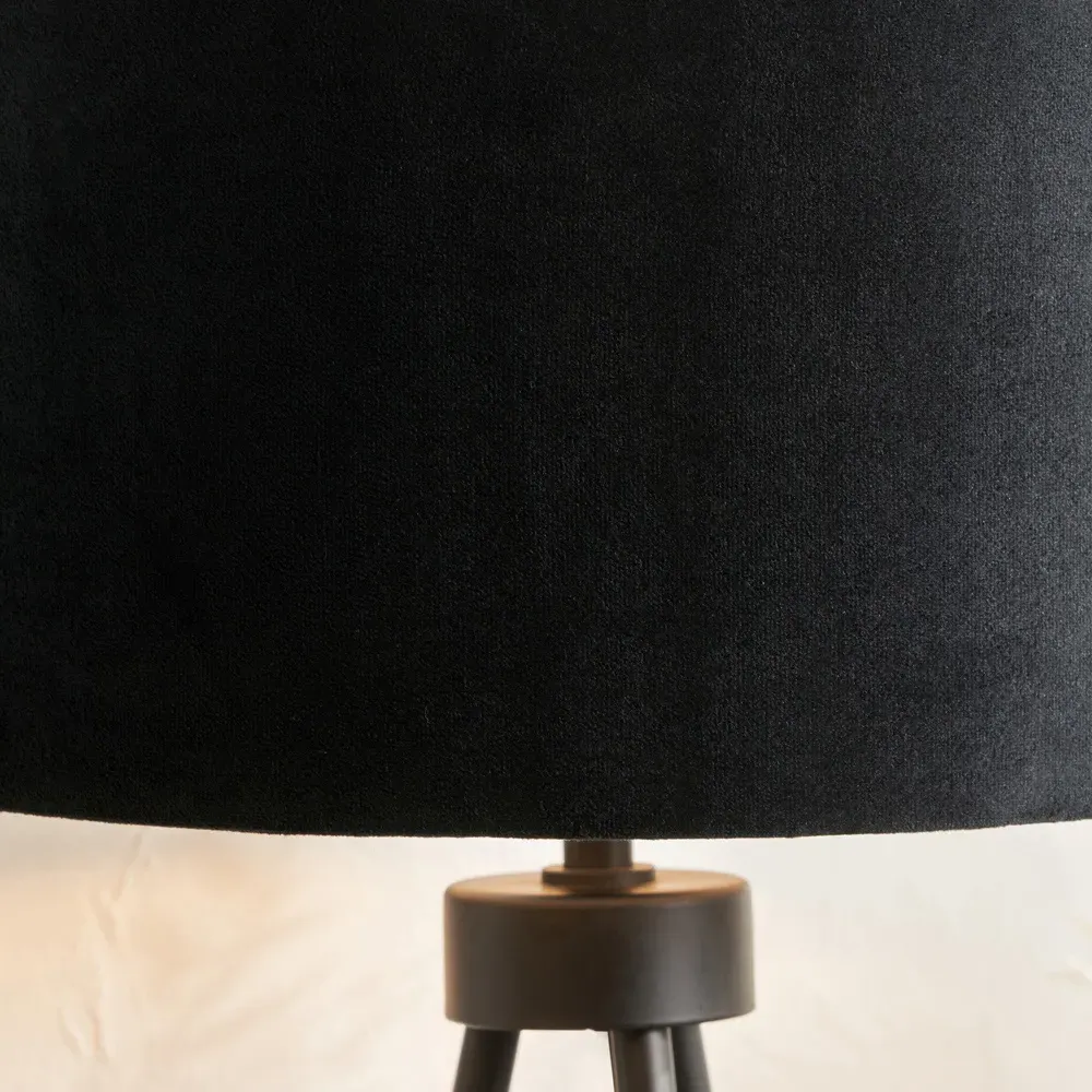 Houston Tripod Floor Lamp - Black, Metal