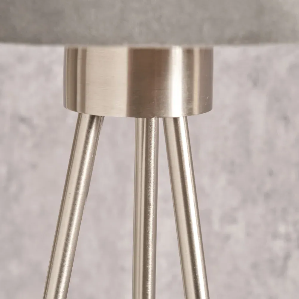 Houston Tripod Floor Lamp - Silver, Metal