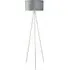 Houston Tripod Floor Lamp - Silver, Metal