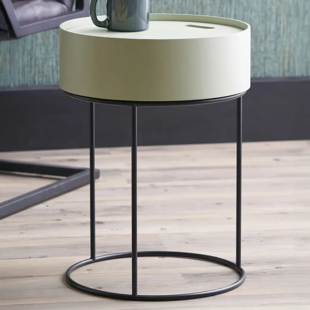 Hugo Storage Table - Sage Green, Wood Veneer image