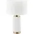 Ionic Textured Ceramic Table Lamp - White, Gold Metal
