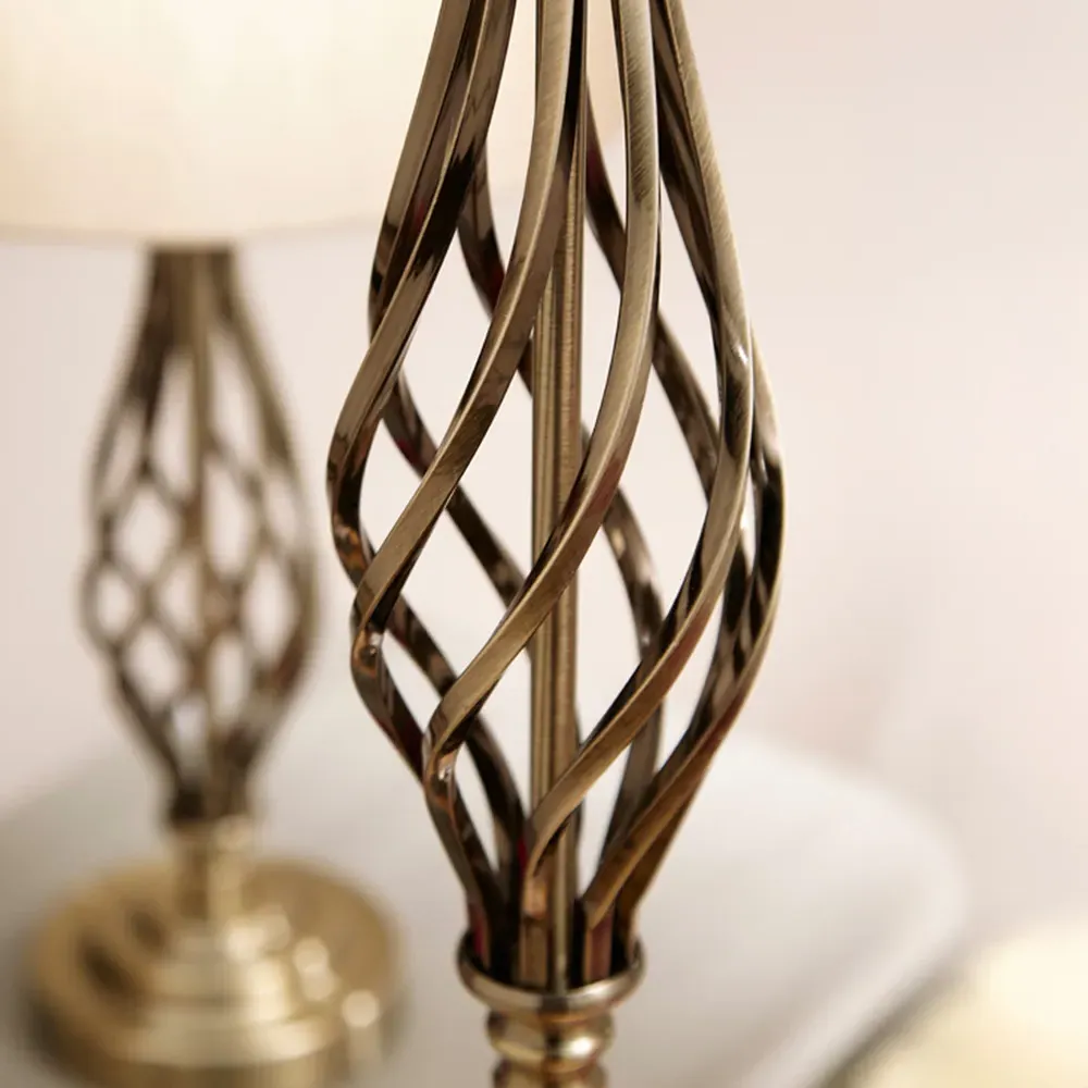 Jenna Twist Floor Lamp - Gold, Metal