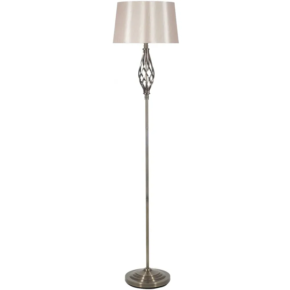 Jenna Twist Floor Lamp - Gold, Metal