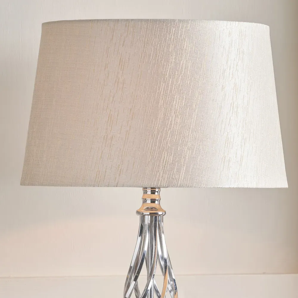 Jenna Twist Floor Lamp - Silver, Metal