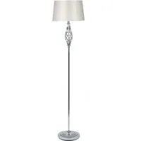 Jenna Twist Floor Lamp - Silver, Metal