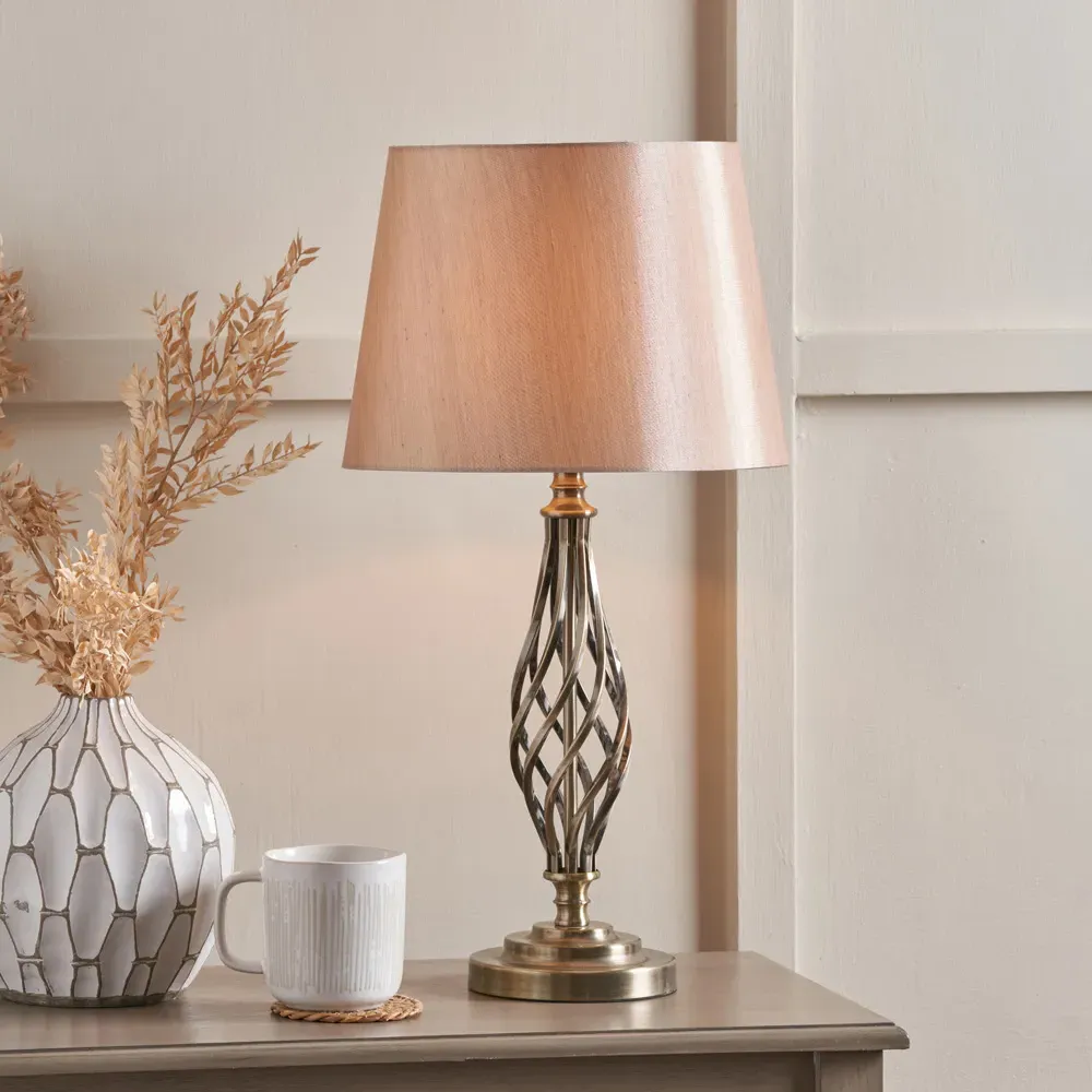 Jenna Twist Table Lamp - Gold, Metal