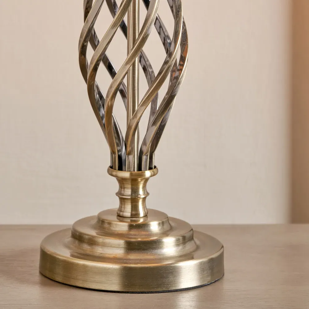 Jenna Twist Table Lamp - Gold, Metal