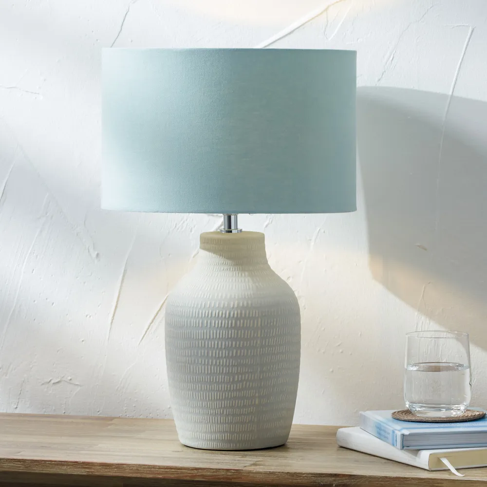 Kai Tall Table Lamp - Duck Egg, Ceramic