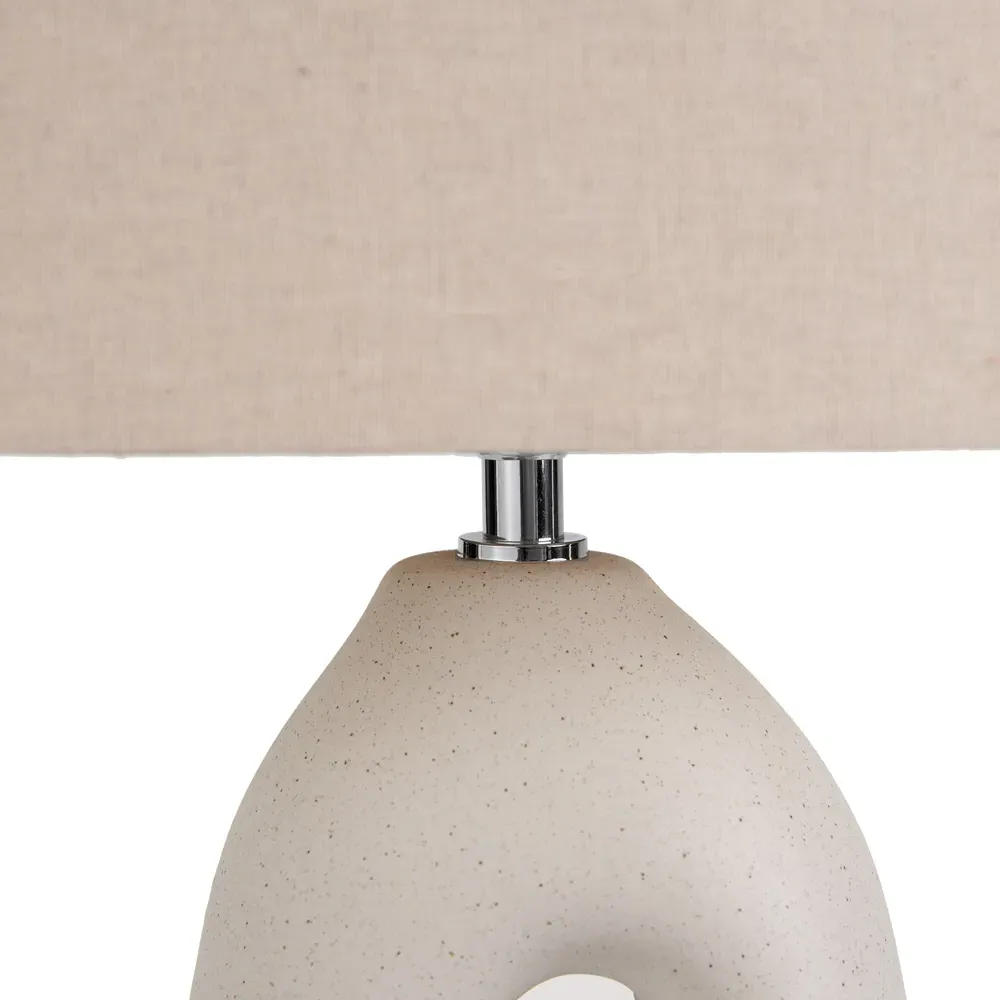 Laila Tall Table Lamp - Cream, Ceramic