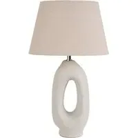 Laila Tall Table Lamp - Cream, Ceramic