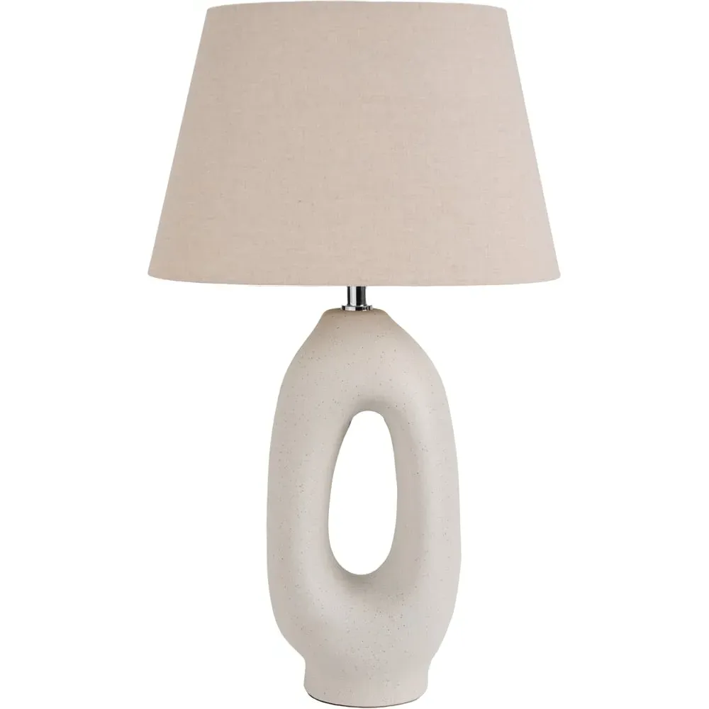 Laila Tall Table Lamp - Cream, Ceramic image
