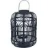 Large Bamboo and Glass Lantern - Black