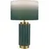 Lushan Scalloped Ceramic Table Lamp - Green