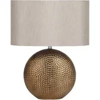 Mabel Dot Textured Ceramic Table Lamp - Bronze