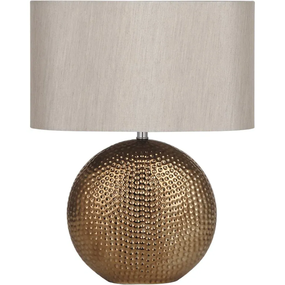 Mabel Dot Textured Ceramic Table Lamp - Bronze image