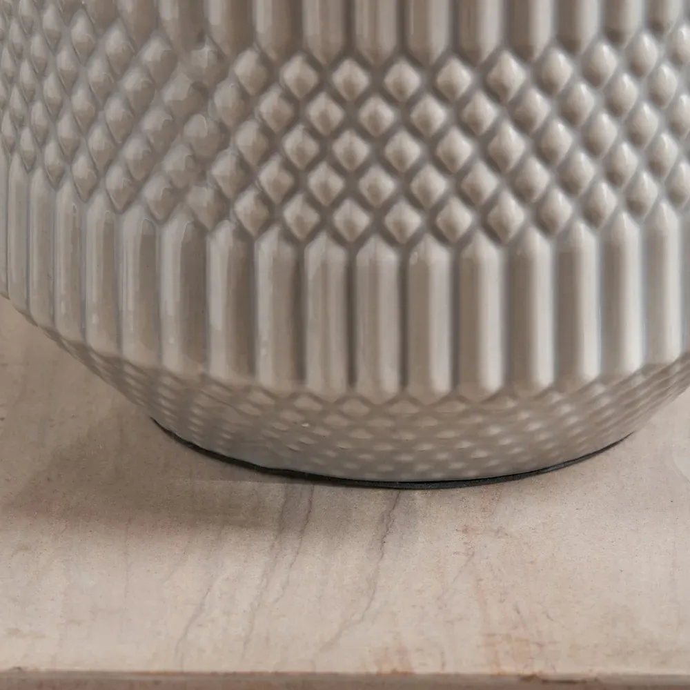 Meribel Table Lamp - Grey, Ceramic