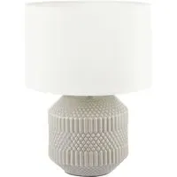 Meribel Table Lamp - Grey, Ceramic