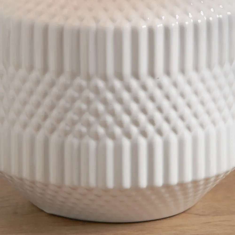 Meribel Table Lamp - White, Ceramic