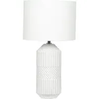 Meribel Tall Table Lamp - White, Ceramic