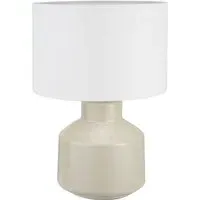 Nora Crackle Effect Table Lamp - Cream, Ceramic