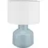 Nora Crackle Effect Table Lamp - Duck Egg Blue, Ceramic