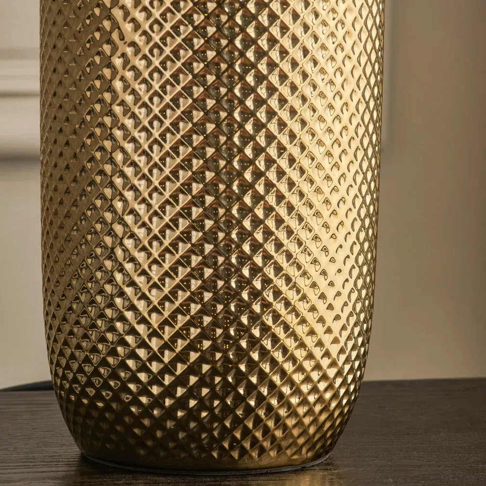 Nova Textured Ceramic Table Lamp - Gold