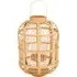Small Bamboo and Glass Lantern - Brown