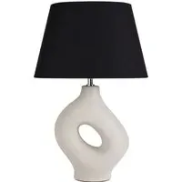 Ulla Organic Ceramic Table Lamp - Cream