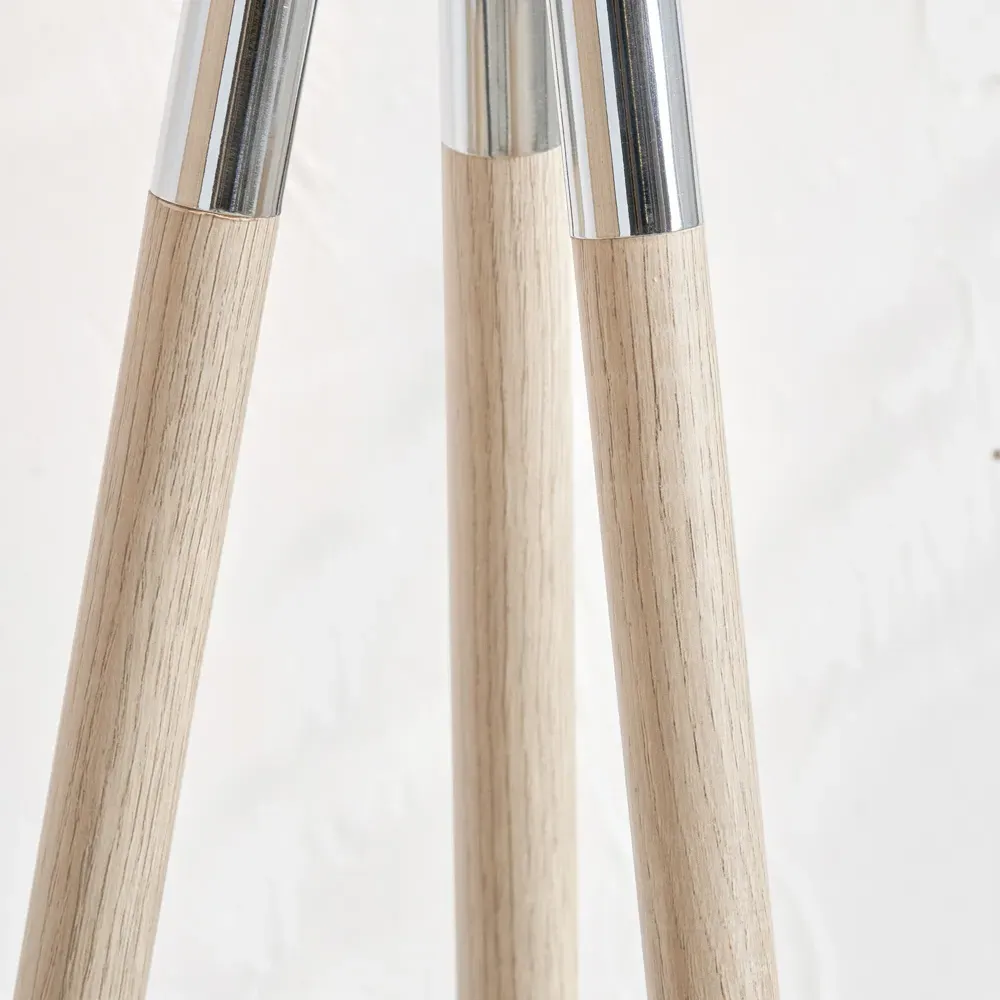 Vali Tripod Floor Lamp - Grey, Metal