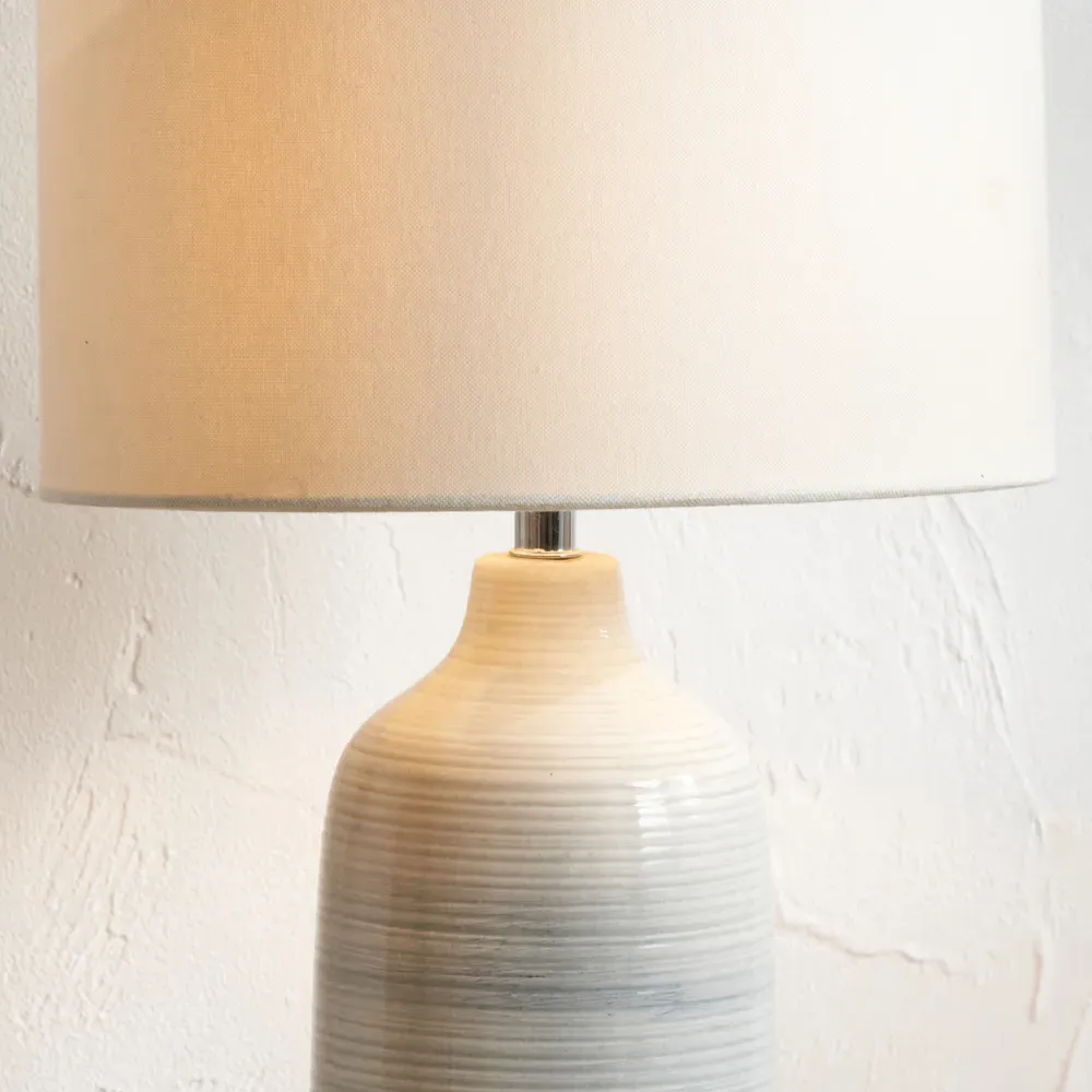 Venus Ceramic Table Lamp - Blue Grey Ombre