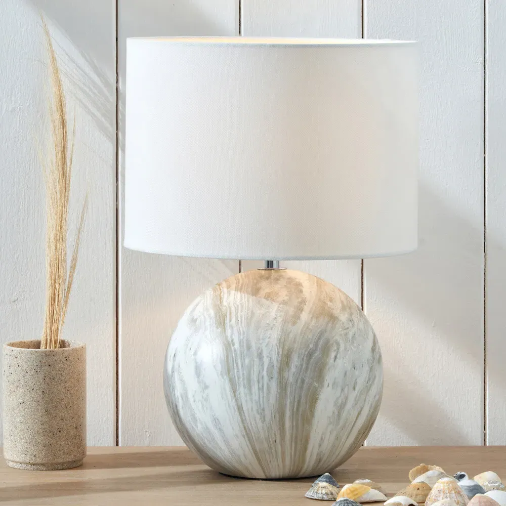 Viejo Ceramic Table Lamp - Grey Stone Effect