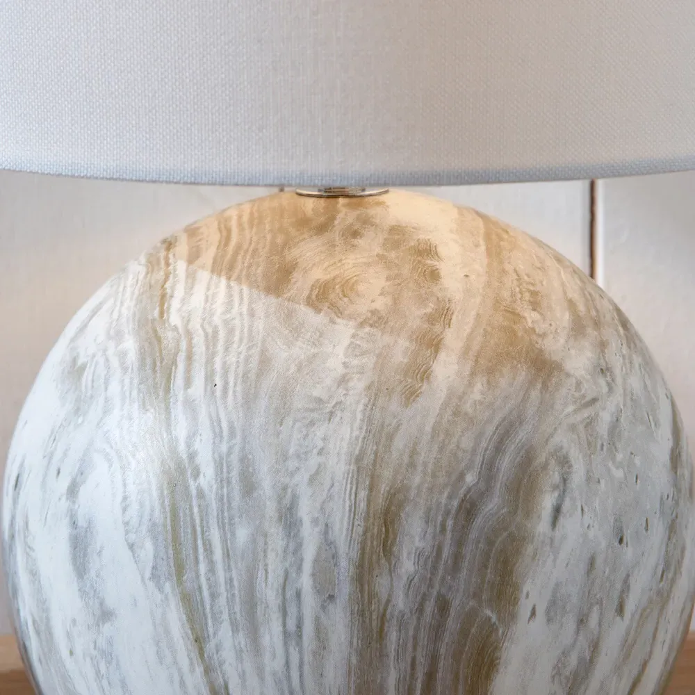 Viejo Ceramic Table Lamp - Grey Stone Effect