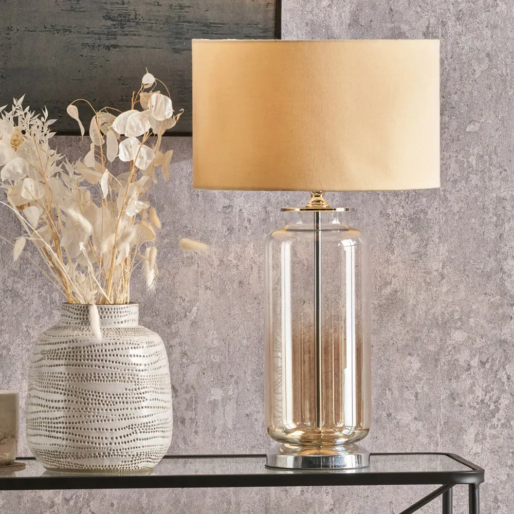 Vivienne Ombre Glass Table Lamp - Brown