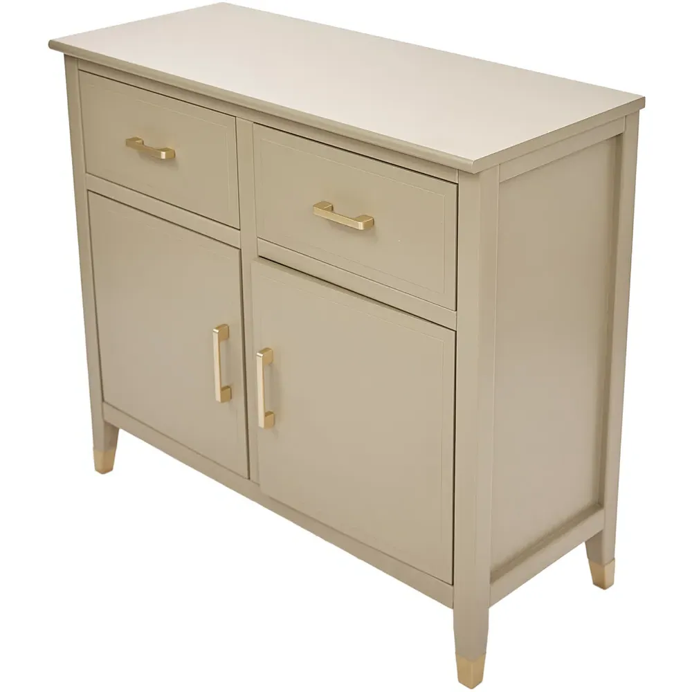 2 Door 2 Drawer Sideboard with Gold Handles - Clay, MDF