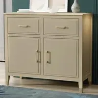 2 Door 2 Drawer Sideboard with Gold Handles - Clay, MDF