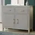 2 Door 2 Drawer Sideboard with Gold Handles - Grey, MDF