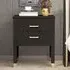 2 Drawer Bedside Table - Black