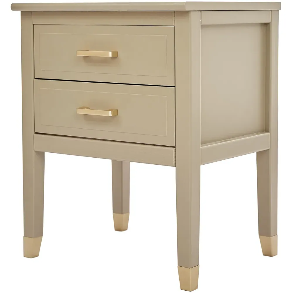 2 Drawer Bedside Table - Clay