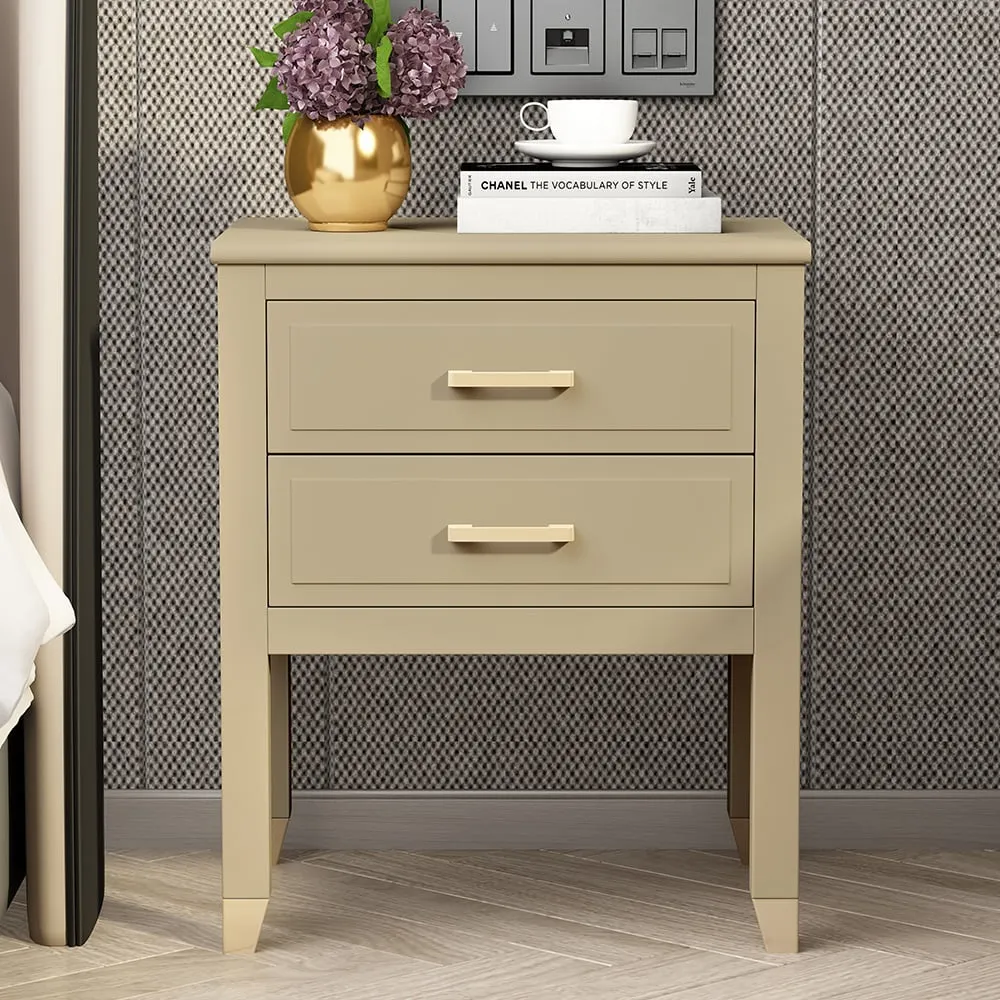 2 Drawer Bedside Table - Clay