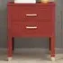 2 Drawer Bedside Table - Red