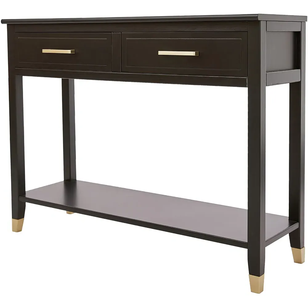 2 Drawer Console Table - Black