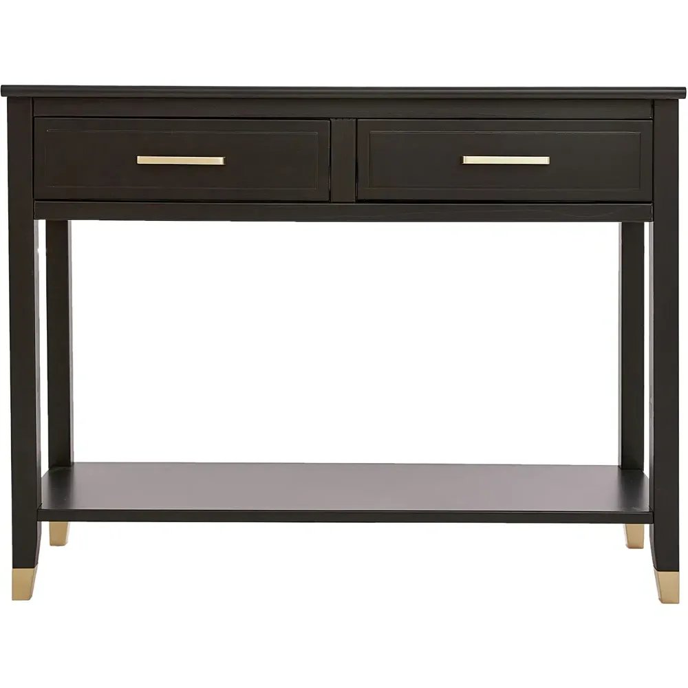 2 Drawer Console Table - Black
