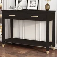 2 Drawer Console Table - Black