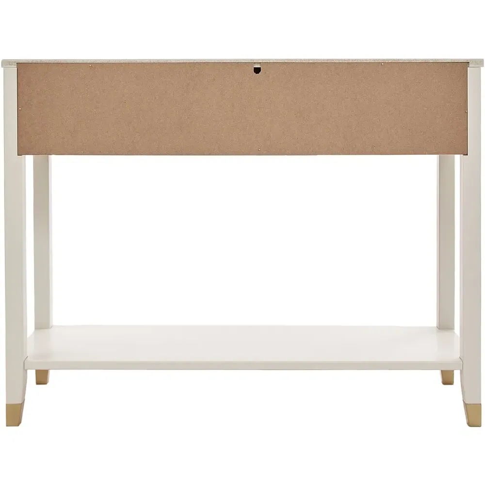 2 Drawer Console Table - White